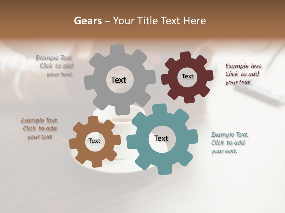 A Person Sitting At A Table With A Tablet PowerPoint Template