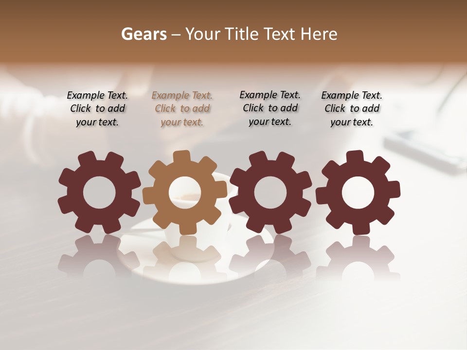 A Person Sitting At A Table With A Tablet PowerPoint Template