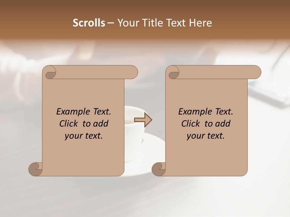 A Person Sitting At A Table With A Tablet PowerPoint Template