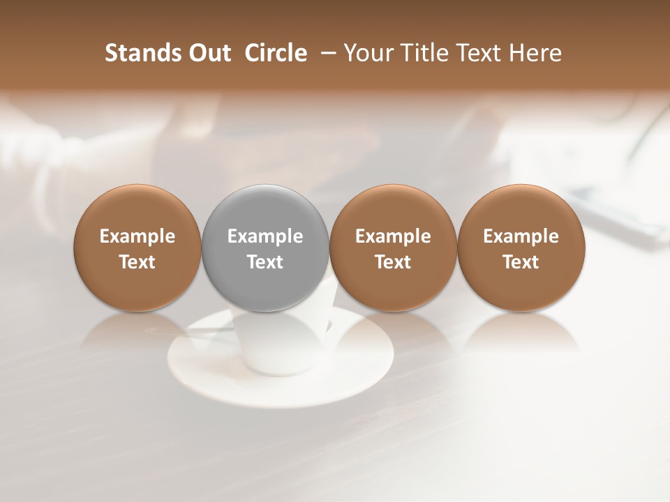 A Person Sitting At A Table With A Tablet PowerPoint Template