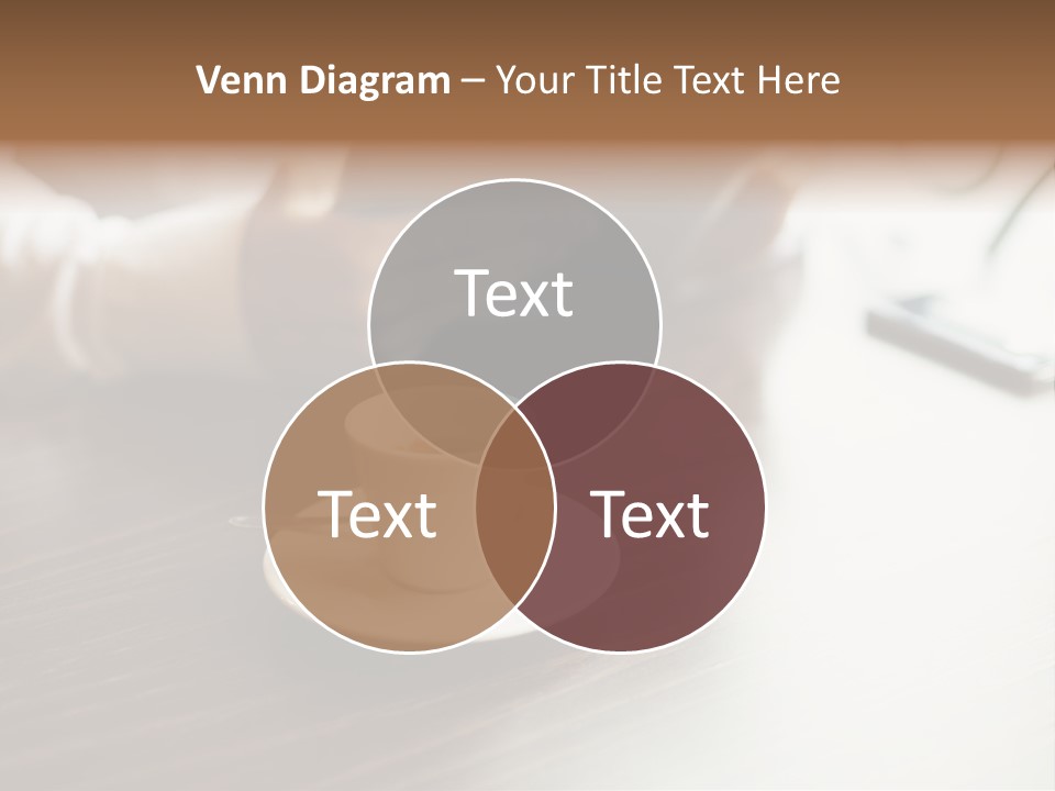 A Person Sitting At A Table With A Tablet PowerPoint Template