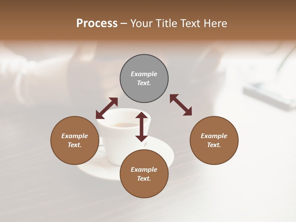 A Person Sitting At A Table With A Tablet PowerPoint Template