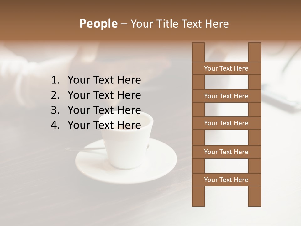 A Person Sitting At A Table With A Tablet PowerPoint Template