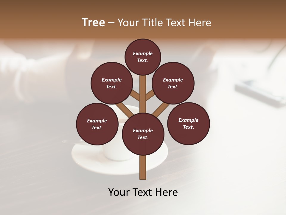 A Person Sitting At A Table With A Tablet PowerPoint Template