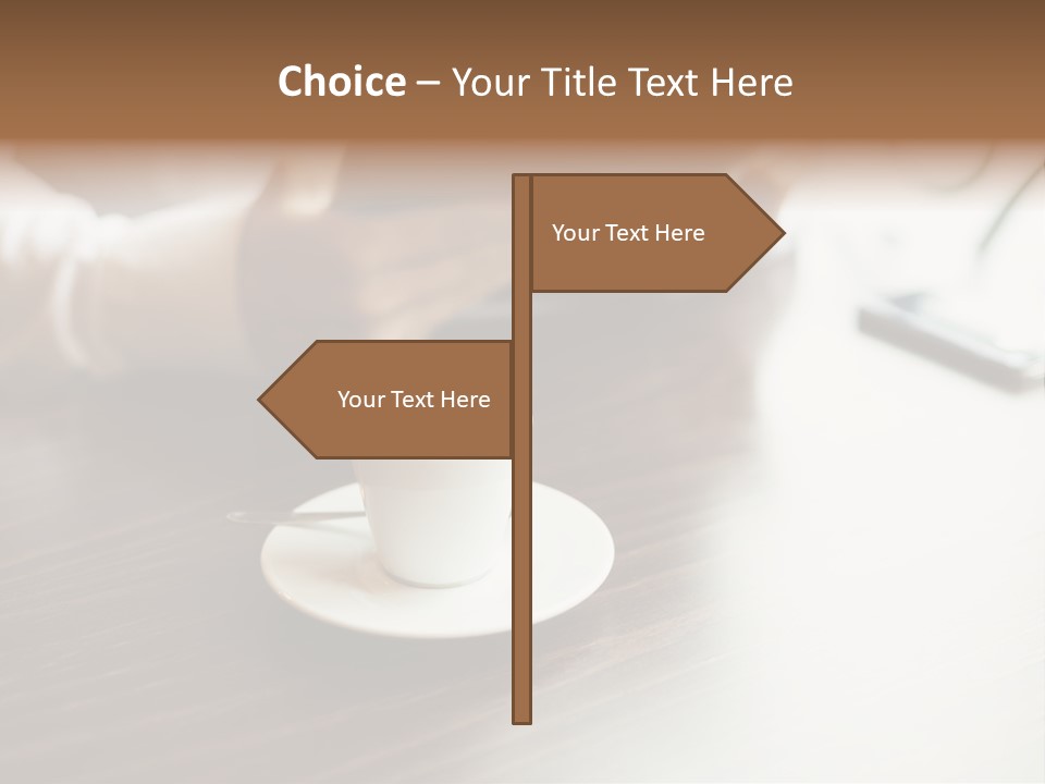 A Person Sitting At A Table With A Tablet PowerPoint Template