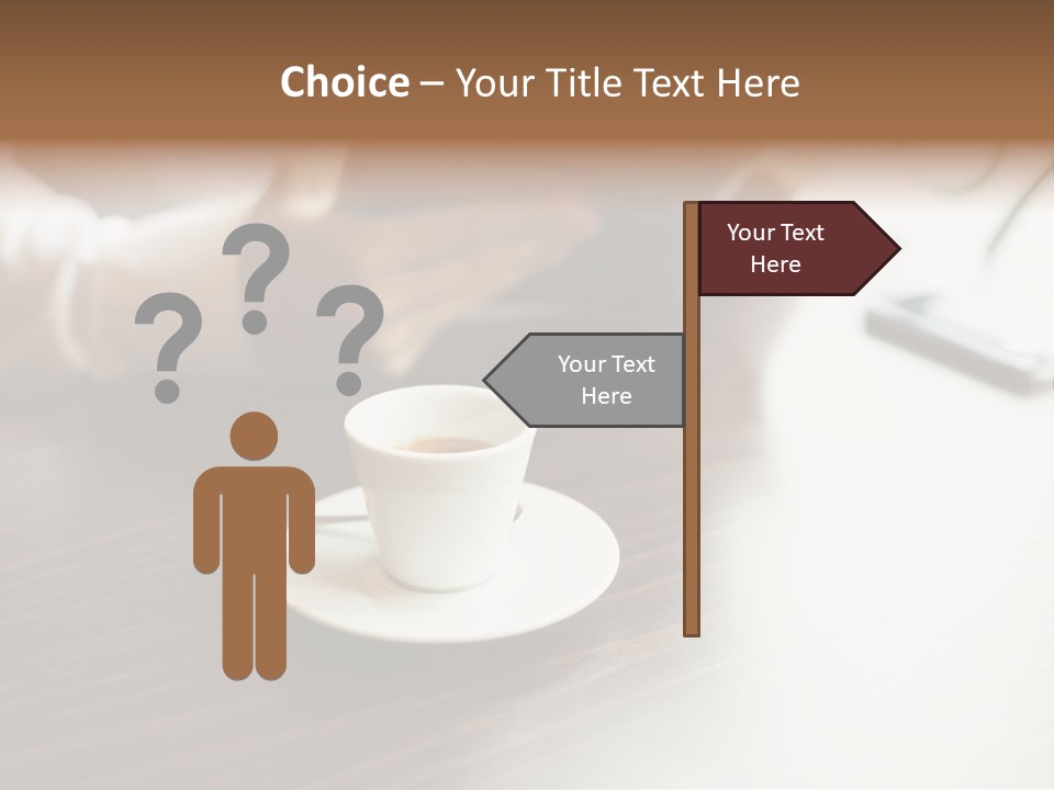 A Person Sitting At A Table With A Tablet PowerPoint Template