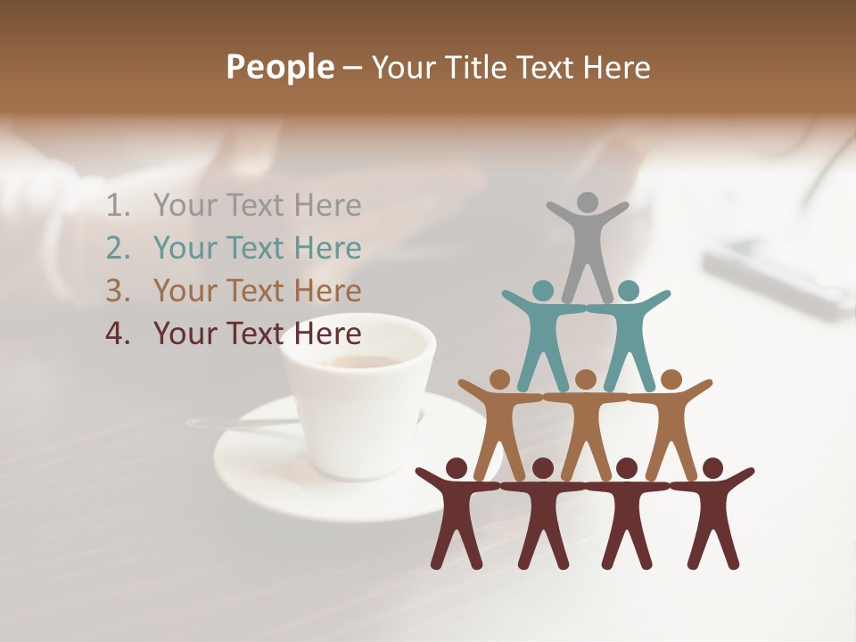 A Person Sitting At A Table With A Tablet PowerPoint Template