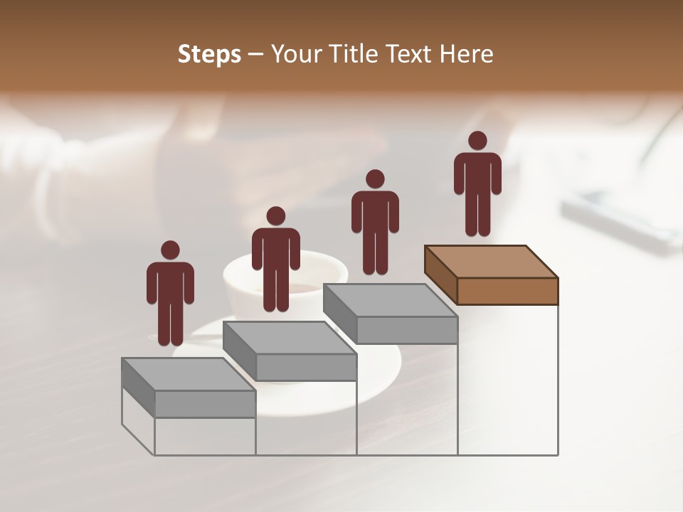 A Person Sitting At A Table With A Tablet PowerPoint Template