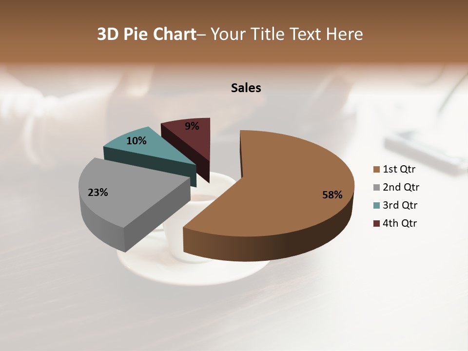 A Person Sitting At A Table With A Tablet PowerPoint Template