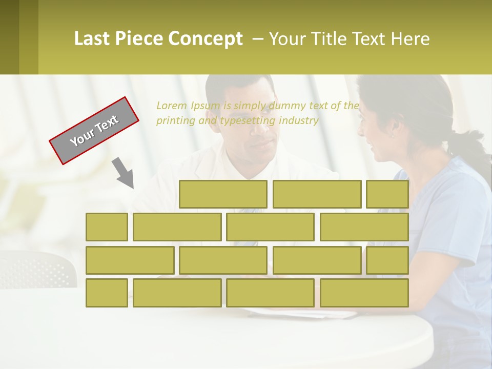 A Man And A Woman Sitting At A Table With A Tablet PowerPoint Template