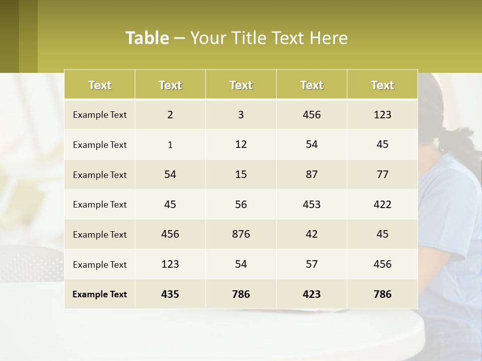 A Man And A Woman Sitting At A Table With A Tablet PowerPoint Template