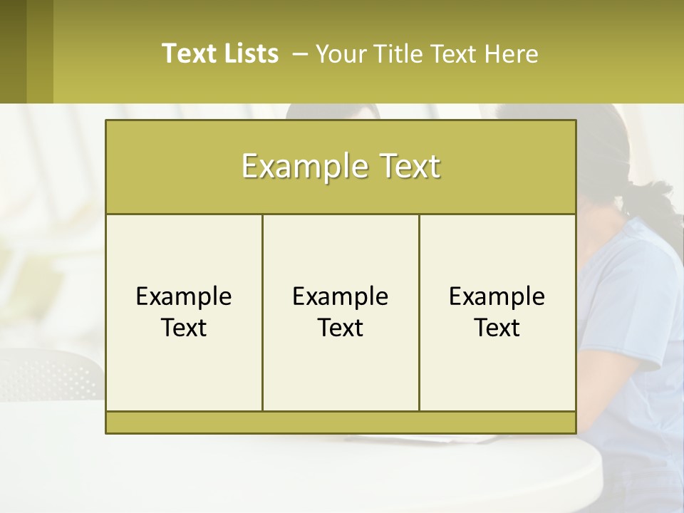 A Man And A Woman Sitting At A Table With A Tablet PowerPoint Template