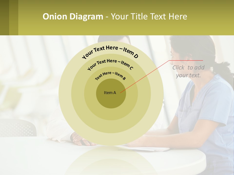 A Man And A Woman Sitting At A Table With A Tablet PowerPoint Template