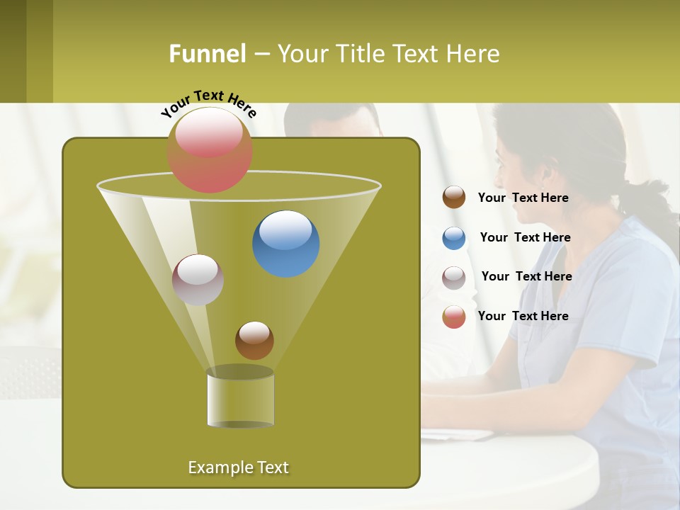 A Man And A Woman Sitting At A Table With A Tablet PowerPoint Template
