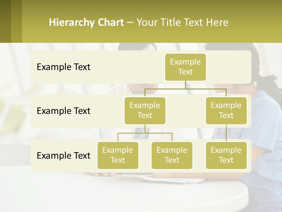 A Man And A Woman Sitting At A Table With A Tablet PowerPoint Template