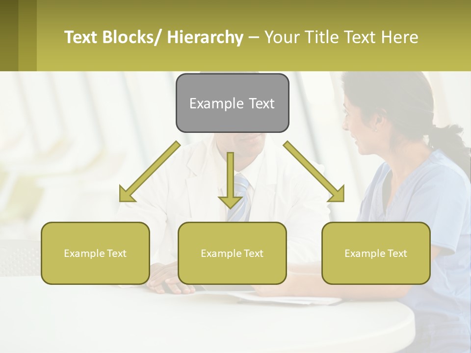 A Man And A Woman Sitting At A Table With A Tablet PowerPoint Template