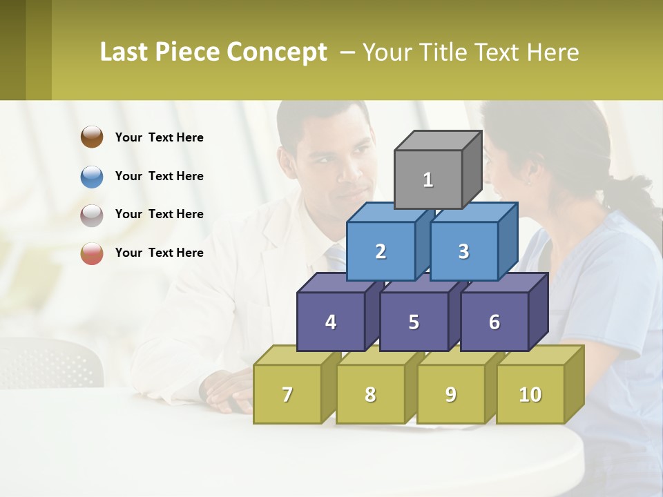 A Man And A Woman Sitting At A Table With A Tablet PowerPoint Template
