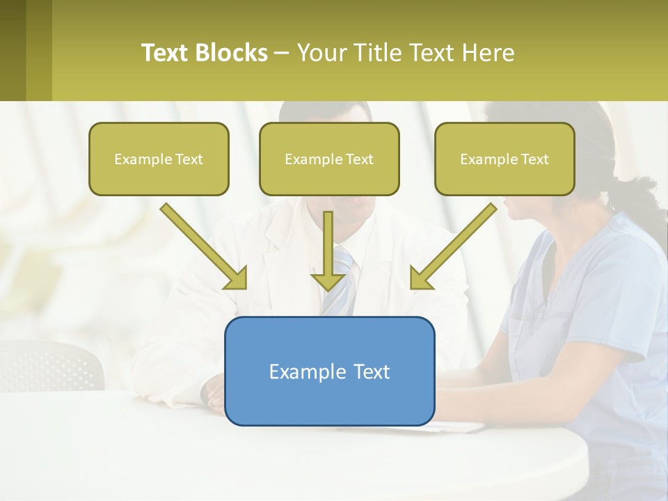 A Man And A Woman Sitting At A Table With A Tablet PowerPoint Template