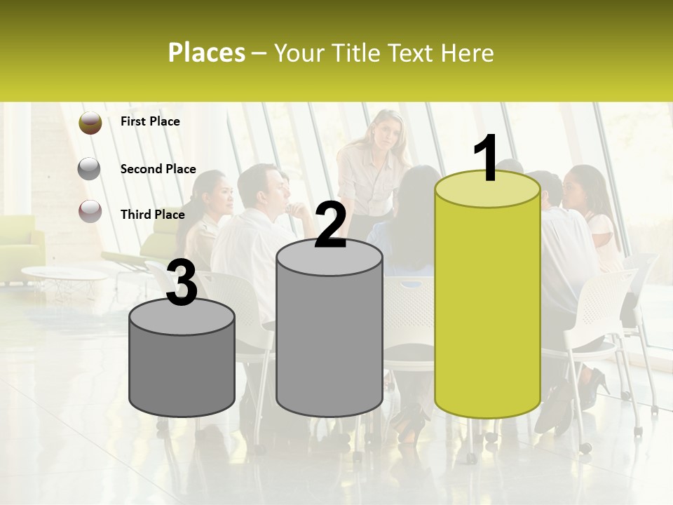 A Group Of People Sitting Around A Table Talking PowerPoint Template