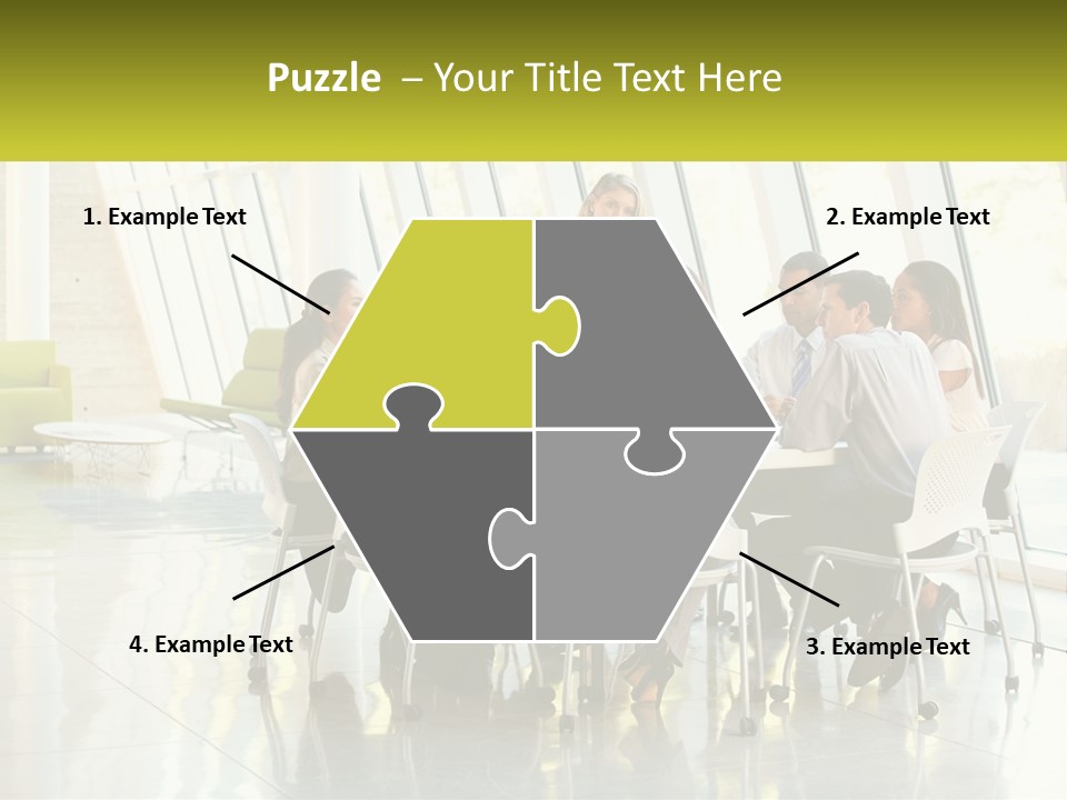 A Group Of People Sitting Around A Table Talking PowerPoint Template