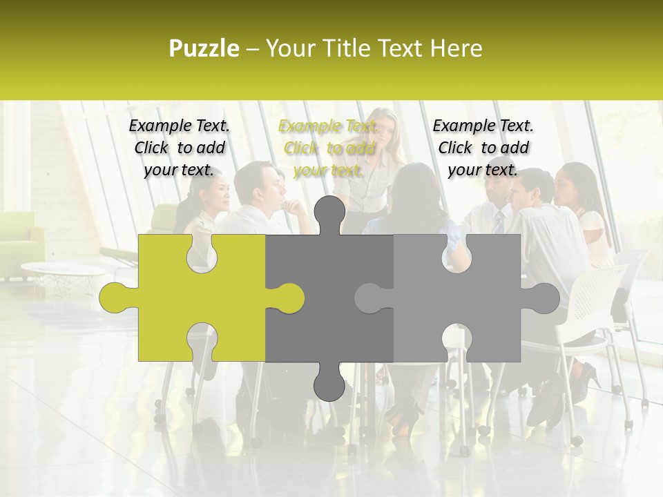 A Group Of People Sitting Around A Table Talking PowerPoint Template