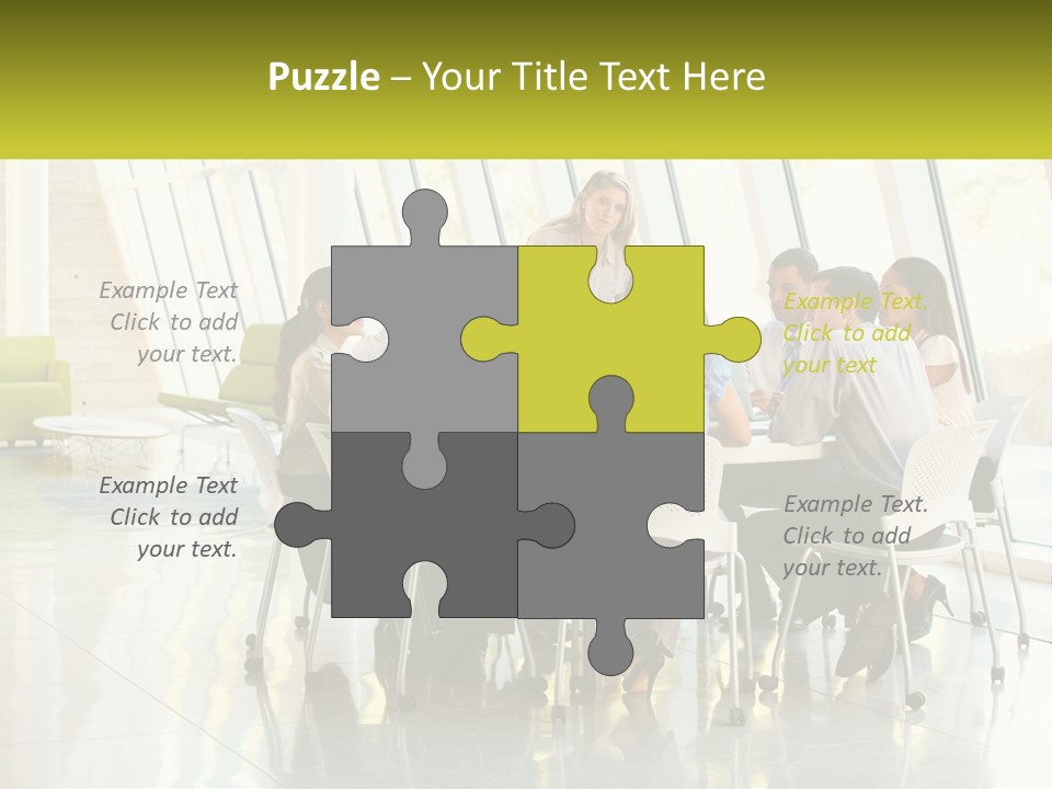 A Group Of People Sitting Around A Table Talking PowerPoint Template