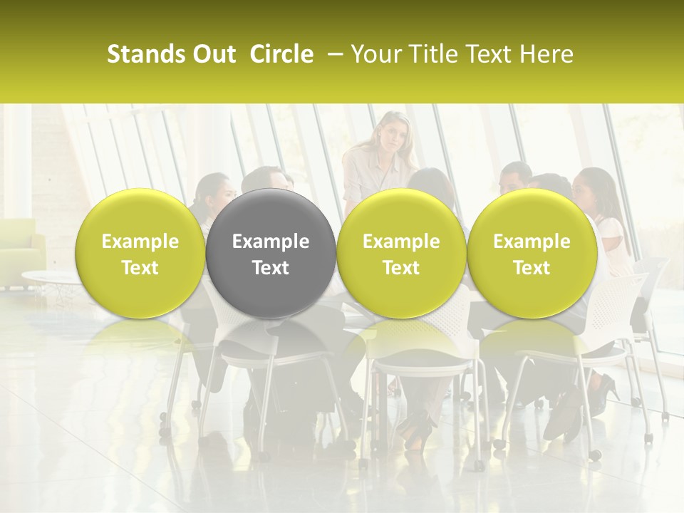 A Group Of People Sitting Around A Table Talking PowerPoint Template