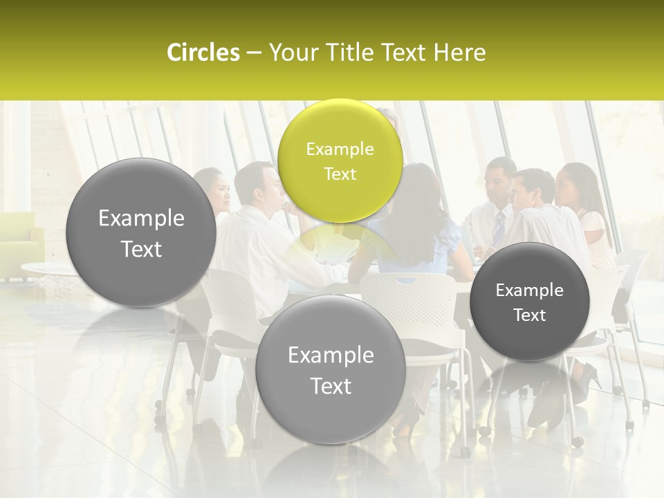 A Group Of People Sitting Around A Table Talking PowerPoint Template