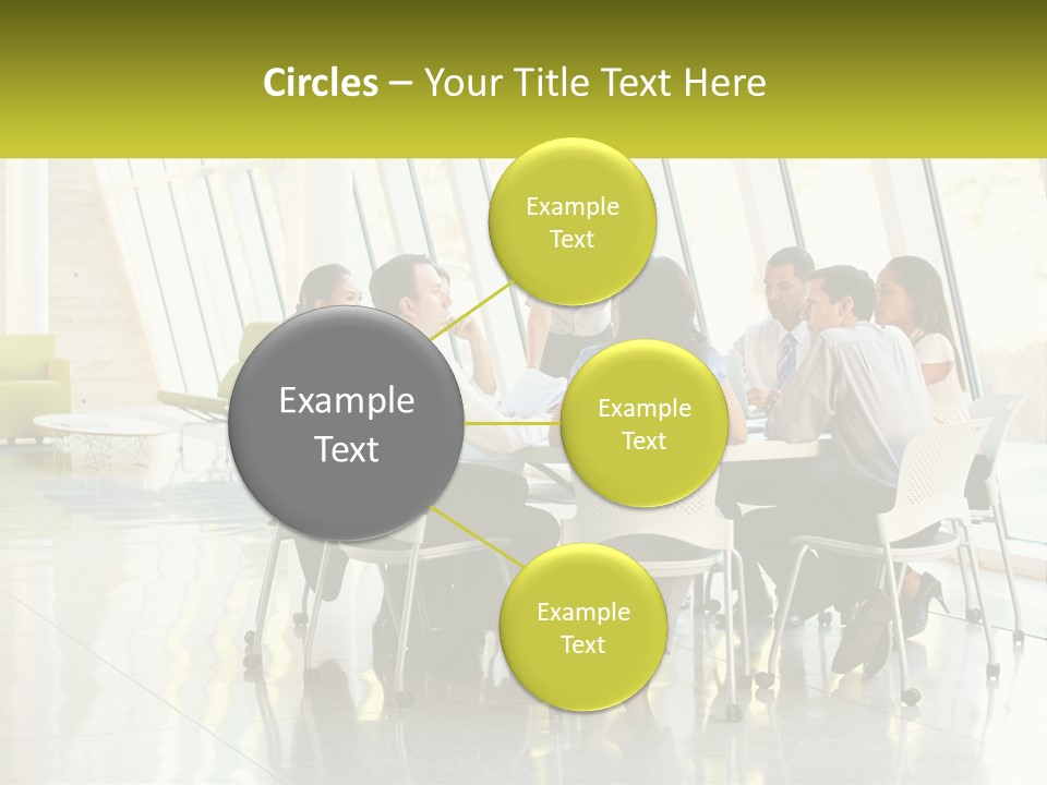 A Group Of People Sitting Around A Table Talking PowerPoint Template