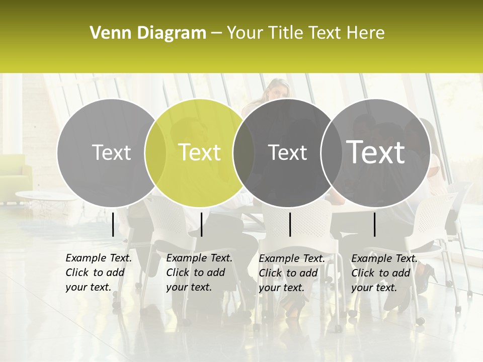 A Group Of People Sitting Around A Table Talking PowerPoint Template
