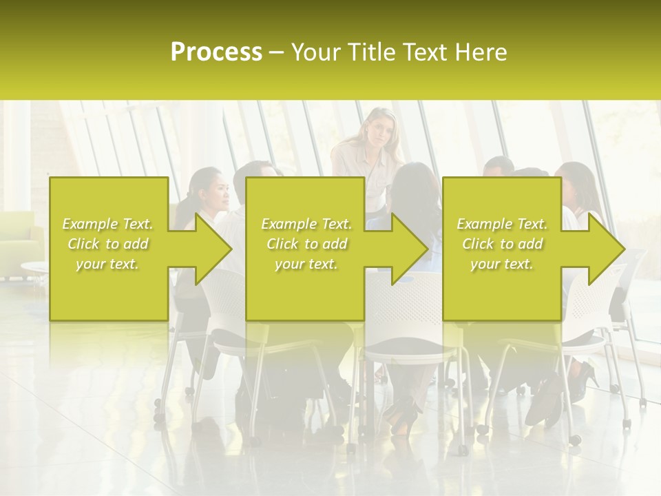 A Group Of People Sitting Around A Table Talking PowerPoint Template