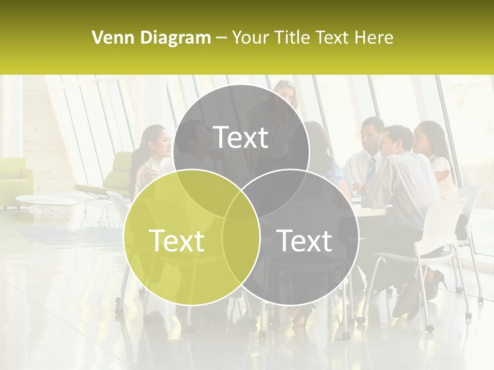 A Group Of People Sitting Around A Table Talking PowerPoint Template