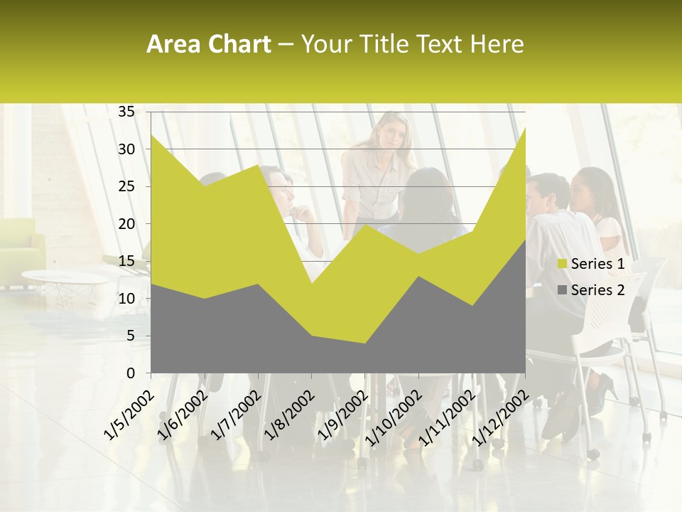 A Group Of People Sitting Around A Table Talking PowerPoint Template