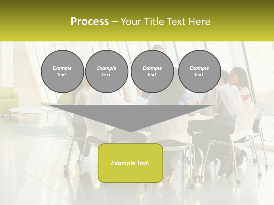 A Group Of People Sitting Around A Table Talking PowerPoint Template