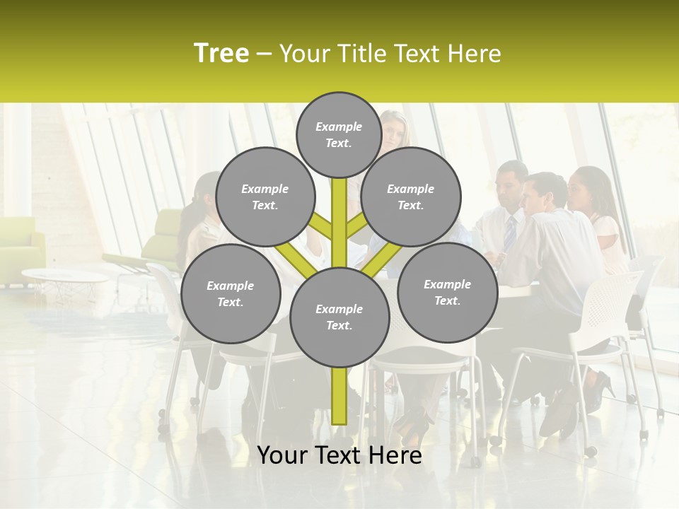 A Group Of People Sitting Around A Table Talking PowerPoint Template