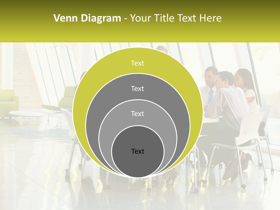 A Group Of People Sitting Around A Table Talking PowerPoint Template