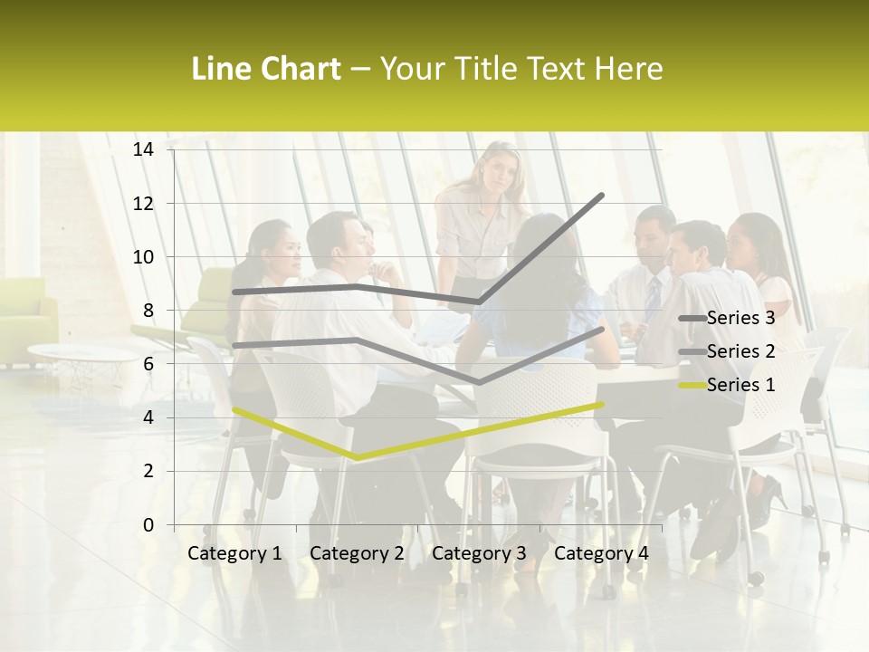 A Group Of People Sitting Around A Table Talking PowerPoint Template