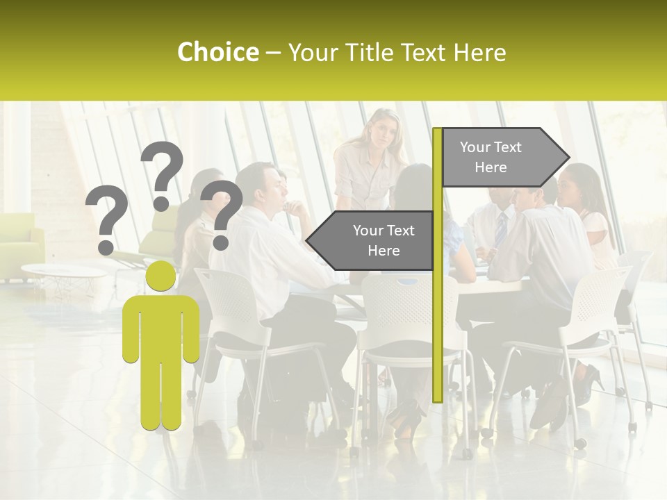 A Group Of People Sitting Around A Table Talking PowerPoint Template