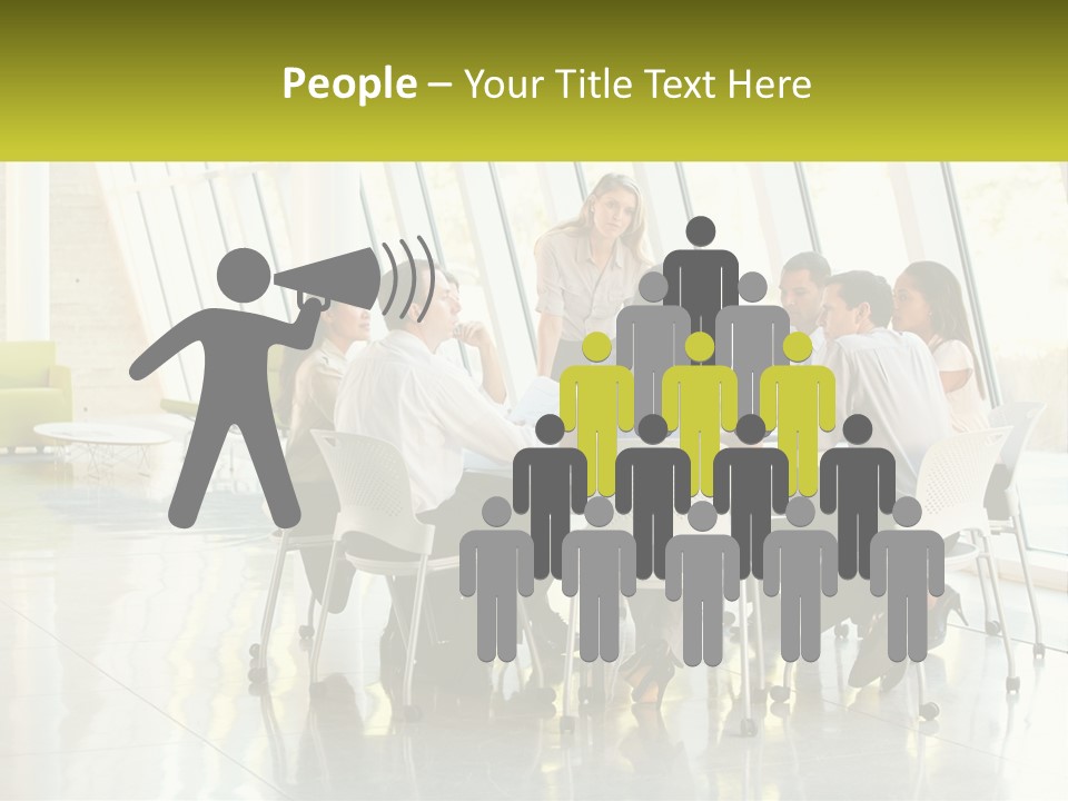 A Group Of People Sitting Around A Table Talking PowerPoint Template