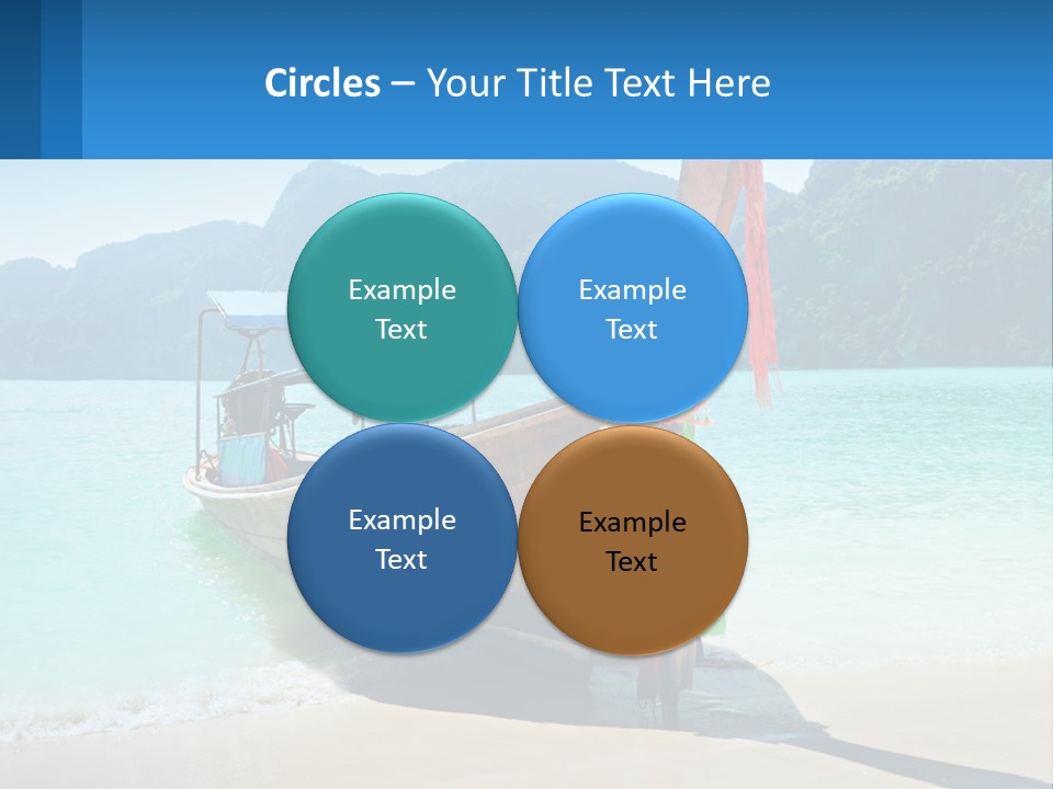 A Boat On The Beach With Mountains In The Background PowerPoint Template