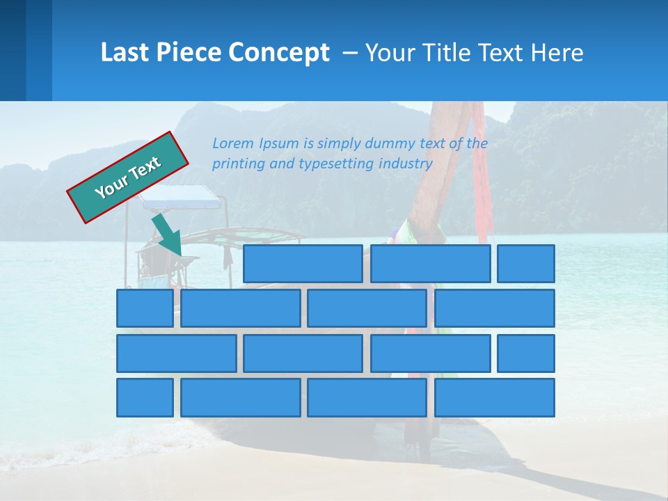 A Boat On The Beach With Mountains In The Background PowerPoint Template