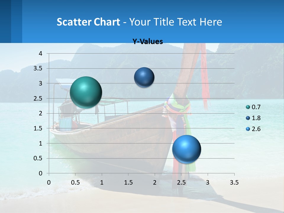 A Boat On The Beach With Mountains In The Background PowerPoint Template