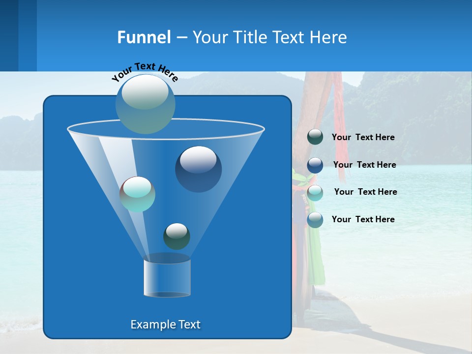 A Boat On The Beach With Mountains In The Background PowerPoint Template