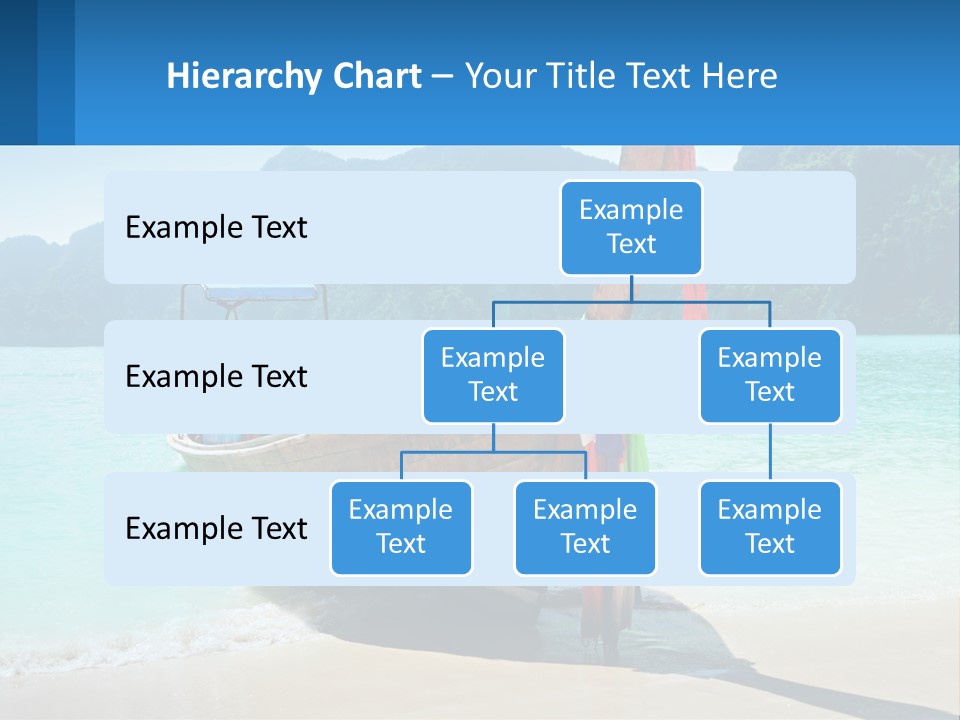 A Boat On The Beach With Mountains In The Background PowerPoint Template
