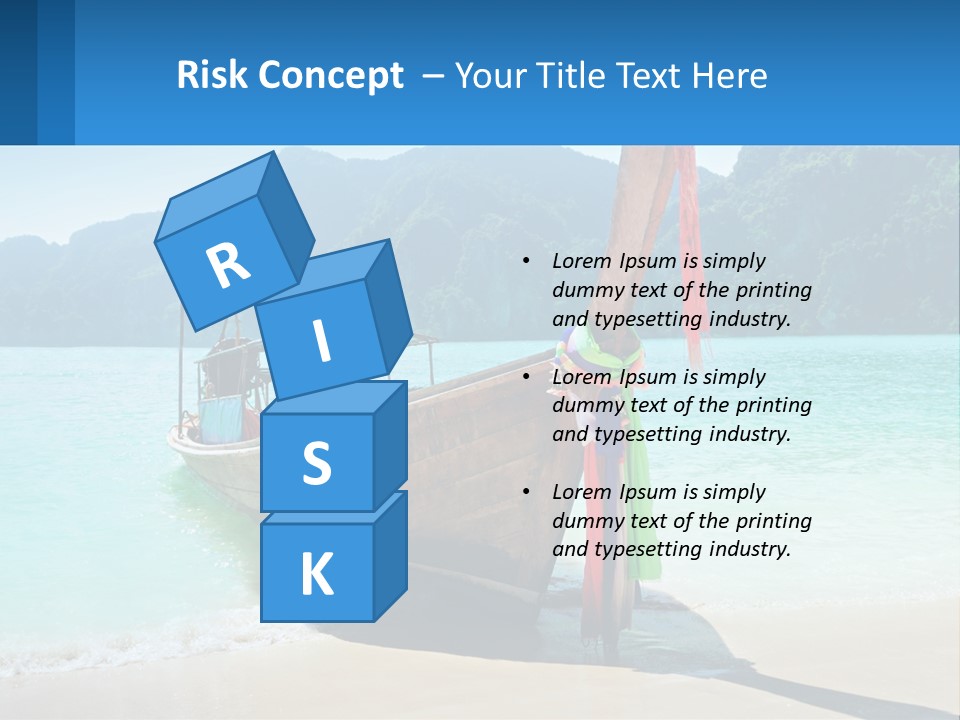 A Boat On The Beach With Mountains In The Background PowerPoint Template