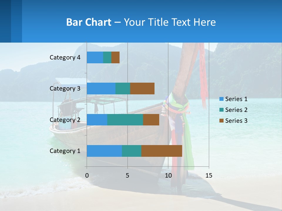 A Boat On The Beach With Mountains In The Background PowerPoint Template