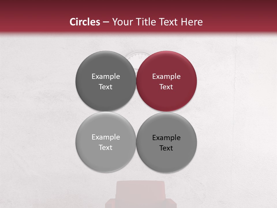 A Red Chair In A Room With A Clock On The Wall PowerPoint Template