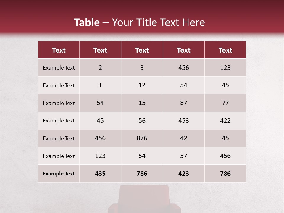 A Red Chair In A Room With A Clock On The Wall PowerPoint Template