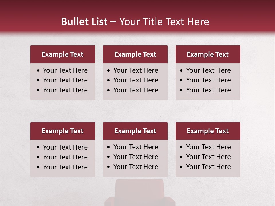 A Red Chair In A Room With A Clock On The Wall PowerPoint Template