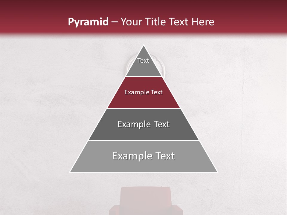 A Red Chair In A Room With A Clock On The Wall PowerPoint Template